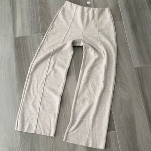 Zara beige wide leg knit pants